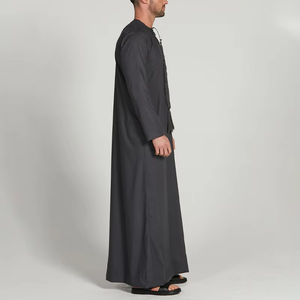 Offre Spéciale 2025 plaine tenue décontracté nouveau gros personnalisé hommes à la mode vêtements islamiques Thobes taille adulte - Product Image 3