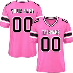 Camisetas de fútbol americano Clubwear Ropa deportiva Secado rápido Transpirable Poliéster Malla Manga Rayas Sublimación Imprimir Logotipo personalizado - Product Image 5