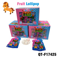 Groothandel Halal BRC 2-in-1 Fruit Lollipop Monster Design Multi-Fruit smaak Harde Snoepjes Suiker Yumiko Merk Kinderfeestje Cadeau Bulk