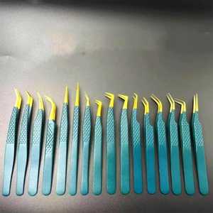 แหนบปลายสแตนเลสสำหรับแต่งขนตาอุปกรณ์ต่อขนตา90องศา - Product Image 3