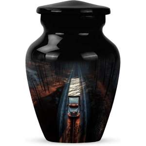 Cremation <b>Urn</b> for Adult Ashes <b>Large</b> Metal Hand Painted Burial and Funeral Cremation <b>Urn</b> Cardinal Bird Cremation <b>Urns</b> for Humans - Product Image 3