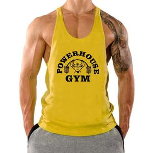 Vente en gros de débardeur de gym pour hommes débardeur en coton décontracté musculation vêtements de sport t-shirt musclé sérigraphié personnalisé débardeur - Product Image 2