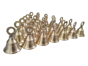 กระดิ่งโลหะทองเหลืองขัดเงาสำหรับวันคริสต์มาสของตกแต่งหรูหราสำหรับบรรยากาศรื่นเริงชุดระฆังโลหะขนาดเล็กสำหรับเทศกาลคริสต์มาส - Product Image 3