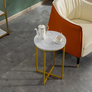 โต๊ะหินอ่อนคลาสสิกและเรียบง่ายพร้อมกรอบโลหะที่แข็งแรงและทนทานสำหรับห้องนั่งเล่นพื้นที่รับประทานอาหารหรือของตกแต่งสำนักงาน - Product Image 3