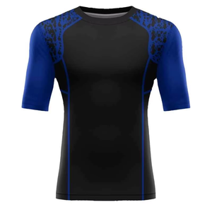 Rashguard BJJ Homme Manches Courtes Haute Qualité – Impression Sublimation Effet Délavé – Nouvelle Collection Promotionnelle - Product Image 3