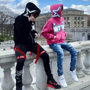 Venta al por mayor de fábrica de encargo 3D Puff impresión Sudadera con capucha de peso pesado de algodón francés Terry Puff Impresión de cara completa de gran tamaño Zip Up Sudadera con capucha - Product Image 5