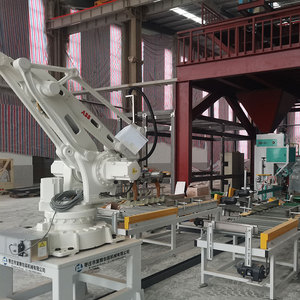 Hoàn toàn tự động 25kg 50kg Pallet Stacker cho túi carton trường hợp Cánh tay robot Túi carton trường hợp hộp Kawasaki palletizer Dây chuyền đóng gói - Product Image 4