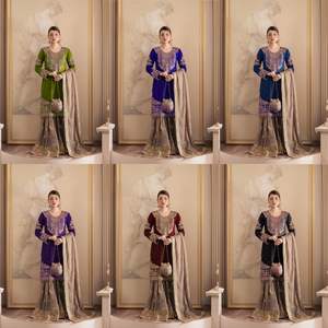 Designer Faux Georgette Salwar Kameez Beautiful Pearl Sequin & Inner Codage Work for Party - Product Image 6