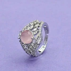 แหวนเพชร CZ แฟชั่นดีไซน์สุดหรูพร้อมชุบโรเดียม - Product Image 4