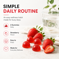Gommes multivitaminées à la pectine standardisée pour adultes, saveur fraise, haute biodisponibilité, vitalité quotidienne, améliore l'immunité, 2