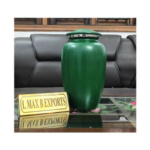 Acabado transparente multicolor Suministros funerarios Cenizas humanas Urnas de aluminio de cremación para adultos de fabricante indio - Product Image 1