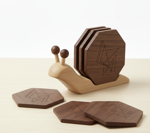 Posavasos Redondo Clásico de Madera, Artesanal, de Madera Maciza, Duradero y Ecológico para Café, Té y Decoración del Hogar - Product Image 2