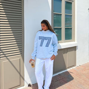 Pull Mockneck Sweat Femme 100% Coton French Terry Sweat Col Montant Surdimensionné Pour Femme - Product Image 3