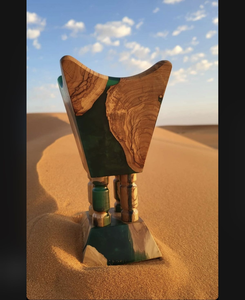 Handcrafted Wooden <b>Resin</b> Incense Burner Bakhoor Burner for Home Mosque Arabic Oud Incense Burner Traditional MiddleEastern Style - Product Image 4