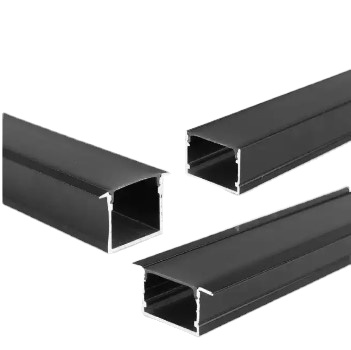 Утопленная светодиодная линейная полоса разных размеров, черный светильник для лестницы с алюминиевым профилем и отделениями для карт, с чехлом из поликарбоната, 3 м