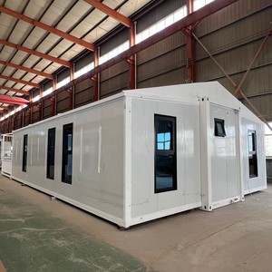 Casa Espandibile Elevata di 40 Piedi con Tetto Inclinato e Padiglione, Tre Camere da Letto, Un Bagno, <span class=keywords><strong>Finestre</strong></span> a Tutta Altezza in Vetro - Product Image 3