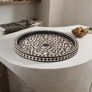 Plateau de service en os incrusté fait main, le plus vendu, pour services à thé, tasses à café et service de fête, disponible au prix d'usine en Inde - Product Image 5