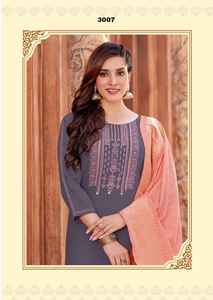 ชุดคุर्ติผู้หญิงงานปักมือลายทอผ้าเรยอนดีไซน์ล่าสุด สไตล์อินเดีย สำหรับโอกาสพิเศษ - Product Image 5