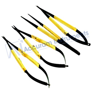 Castroviejo Micro ciseaux poignée enduite de titane noir de jais autoclavable 16cm,18cm, 20cm, Instruments chirurgicaux dentaires - Product Image 3