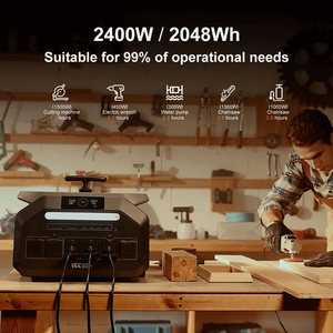 LiFePO4 Battery MPPT Pure Sine Wave 2400w 2048WH rechargeable portable electric power station <b>generator</b> portable power station - Product Image 4