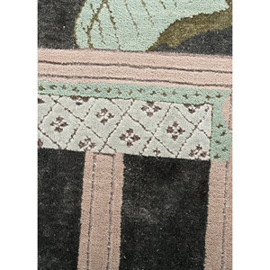 Alfombras de Lana y Seda de Bambú Anudadas a Mano Rojas y Naranjas de Jaipur Wunderkammer - para Dormitorio, Sala de Estar, Pasillo, Diseño Rectangular Novedoso - Esk-9031 - Product Image 3