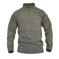 T-shirt tactique de combat à manches longues, style vêtement de travail, en polyester/coton, impression numérique personnalisée, haute qualité, dernier design