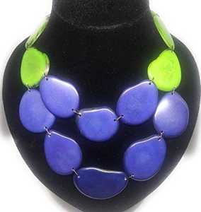 Collier de mode en perles de résine rondes peintes à la main pour mariage et vacances - Product Image 3