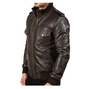 Chaqueta de Invierno de Piel de Oveja Genuina Original para Hombre, Cuello Alto, Logotipo Frontal, Impermeable, Ecológica, OEM, Alta Calidad, Personalizable y Elegante - Product Image 4