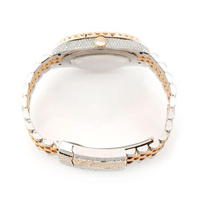 Reloj de Cuarzo Personalizado para Hombre, con Esfera de Cristal y Moissanita, Diseño Iced Out, Completamente Pavimentado, en Acero Inoxidable - Product Image 4