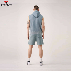 Ropa de calle Casual Custom Gym Sudadera con capucha sin mangas Pullover Fitness Workout Otoño Invierno Unisex Hombres sudaderas con capucha - Product Image 4