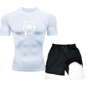 Ensembles de t-shirts d'entraînement de gymnastique de qualité supérieure Ensemble de chemises courtes respirantes d'été Ensemble de shorts imprimés par sublimation 3D pour hommes - Product Image 2