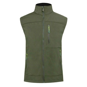 Unisex Winter Eco-Friendly Breathable Quick Dry Soft Microfiber Shell Sleeveless Stand Collar <b>Fleece</b> <b>Lined</b> <b>Jacket</b> - Product Image 3