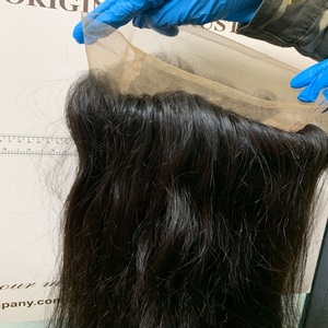 Perruque de cheveux indiens bruts sans colle 13X4 perruques Lace Front perruques vierges cuticule alignée 360 cheveux humains Full Lace Frontal - Product Image 1