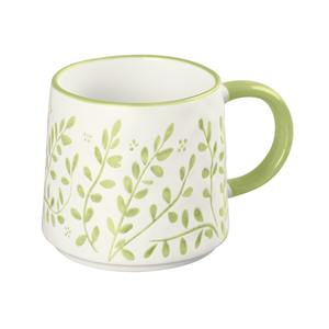 Ensemble tasse à thé et soucoupe en céramique artisanale Pure Source India, forme nuage avec logo imprimé et motif cœur, tasse à café très vendue - Product Image 3
