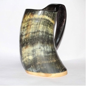 Cuerno para beber de ágata personalizado Natural tallado a mano, cuerno vikingo para beber, cuerno para beber de búfalo para cerveza - Product Image 1