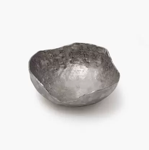 Tazón de forma redonda de metal de alta calidad de latón AK con tazón hecho a mano con acabado plateado para utensilios de cocina - Product Image 2