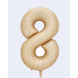 Palloncino Numero 8 Dorato 100 Cm per Decorazioni Festa - Product Image 1