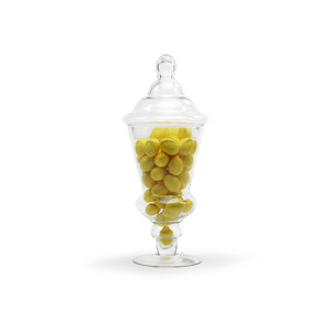 Jarrón de Vidrio de 16 Pulgadas con Base, Hecho a Mano, Moderno, con Tapa, para Decoración y Vajilla de Fiesta, Juego de 6 Piezas WGV VAP0612-CS - Product Image 3