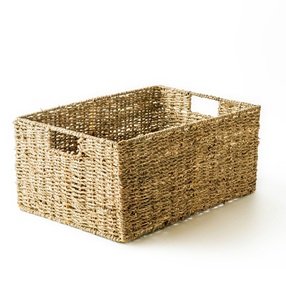 Cesta de almacenamiento plegable multifunción de algas marinas naturales con asa de jardín para organización de lavandería decorativa - Product Image 3