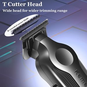 Tondeuse à cheveux sans fil professionnelle, tondeuse à barbe, étanche IPX7, lame en acier inoxydable, affichage LED, puissance électrique réglable - Product Image 6