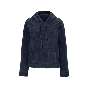 OEM/ODM Sweat à capuche Sherpa pour femme, surdimensionné, hiver, épais, respirant, avec broderie de lettres, haute qualité, personnalisé - Product Image 3