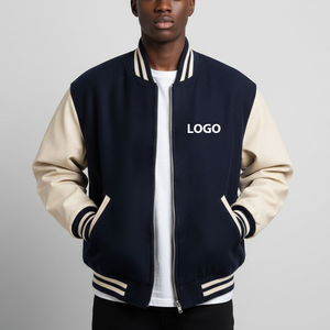 Veste de baseball en toile imperméable surdimensionnée tendance avec logo personnalisé 2026 Broderie Vente en gros personnalisée pour hommes Hiver - Product Image 5