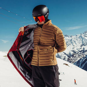 Bomber Jackets Customized Men's Shinny Puffer Jacket Vintage Mythic Unisex Goose Down <b>Coat</b> with Zipper Closure Waterproof Casual - Product Image 4