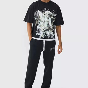 ชุดวอร์มแบบสวมหัวลายกราฟิกโอเวอร์ไซส์ของผู้ชายชุดวอร์มแบบสวมหัวแบบลำลองระบายอากาศได้คุณภาพระดับพรีเมียม - Product Image 1