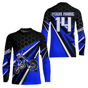 Maillot de motocross MX à manches longues imprimé par transfert thermique personnalisé, de haute qualité, respirant, durable, hiver, unisexe, tout-terrain - Product Image 1
