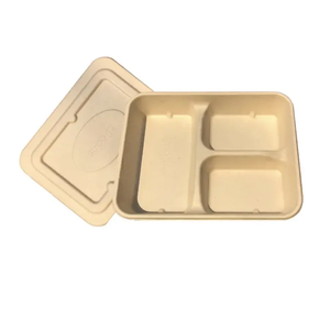 Boîte à bento biodégradable personnalisée de haute qualité bonne bagasse de canne à sucre/pâte de bambou carton de stratification mat pour supermarché - Product Image 6