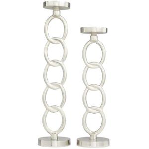 Bougeoir géométrique en aluminium argenté ou bougeoir décoratif géométrique en métal en aluminium déco - Product Image 4