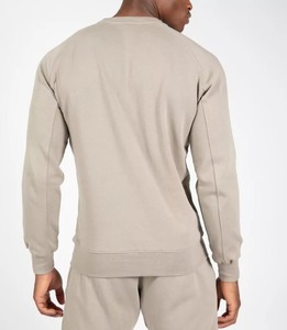 Sweat-shirt à col rond surdimensionné pour homme, 100% coton, molleton lourd, coupe régulière, épaules tombantes, streetwear d'hiver, décontracté - Product Image 6