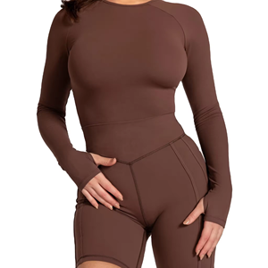 Fabricant de vêtements de sport sans couture à taille haute et logo personnalisé de haute qualité Vêtements de sport sexy pour entraînement, gym, yoga pour soulever les fesses - Product Image 1