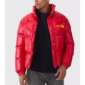 Veste d'hiver matelassée pour homme de haute qualité, respirante, coupe-vent, logo frontal, polyester/coton, décontractée - Product Image 2